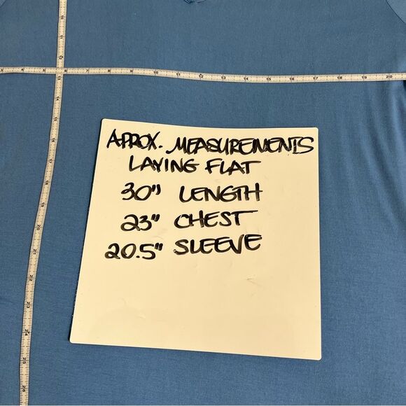 NYDJ Women's Size XL Blue Perfect Tee Three Quarter Sleeve V-Neck T-Shirt - Picture 9 of 10